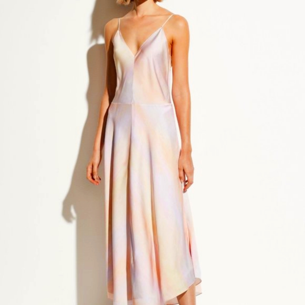 Vince NWT Rainbow Wash Maxi Dress Size Large